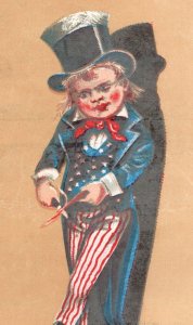 1881 Victorian Trade Cards Children Occupational Uncle Sam Police Set Of 4 F21