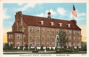 BATESVILLE INDIANA MARGARET MARY HOSPITAL~SISTERS OF THE POOR  POSTCARD 1940s