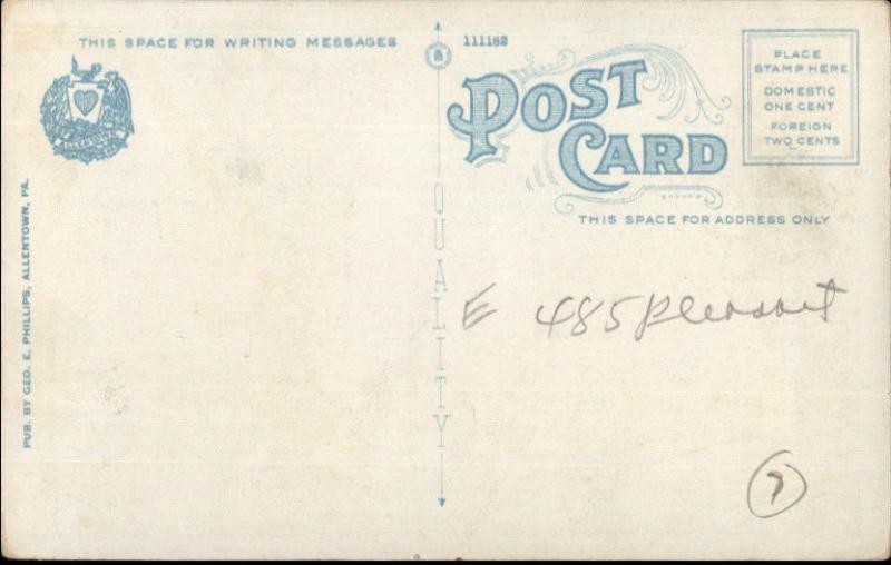 Allentown PA Hamilton & Eighth Sts. C1920 Postcard rpx