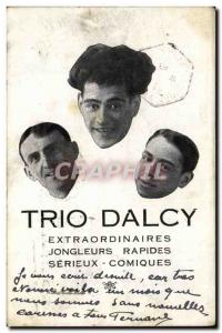 Old Postcard Trio Dalcy fast Jongleurs comedy Serious