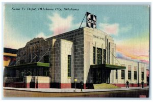 1945 Santa Fe Depot Station Oklahoma City Oklahoma OK Posted Vintage Postcard