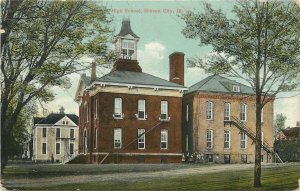 Vintage Postcard; High School, Gibson City IL Ford County, Wheelock