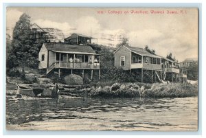 1922 Cottages on Waterfront Warwick Downs Rhode Island RI Posted Postcard