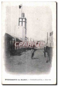 Old Postcard Morocco Morocco Casablanca Events A Street