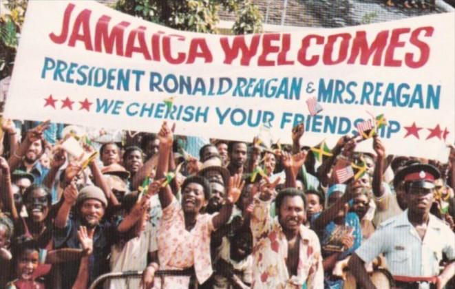 Jamaica Welcomes President & Mrs Ronald Reagan 11 April 1982