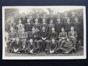 Dorset WEYMOUTH COLLEGE Easter Term 1924 GROUP PORTRAIT - RP Postcard