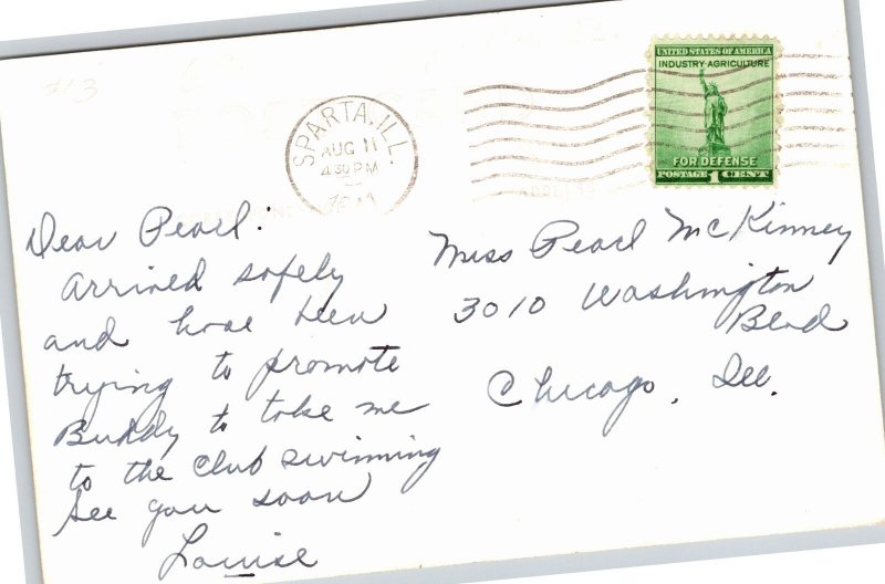 RPPC~United Presbyterian Church On Corner Sparta Illinois~Real Photo Postcard