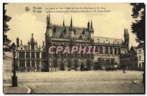 Old Postcard Bruges Justice Of Peace L & # City 39Hotel and the Basilica of S...