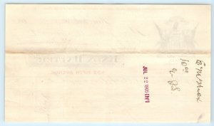 Knox Hatter NY New York Billhead