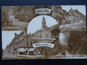 West Midlands WALSALL 5 Image Multiview inc DIGBETH - Old RP Postcard