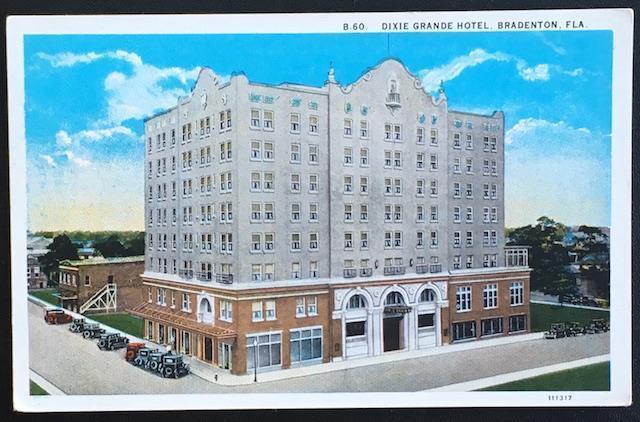 Dixie Grande Hotel Bradenton Fla Asheville Post Card Co B60 