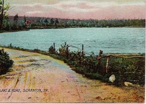 1901-1907 Moosic Lake & Road Scranton PA Lackawanna County RARE UDB Postcard