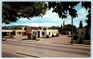 SANTA FE, NM New Mexico    WESTERN SCENE MOTEL   c1960s Cars  Roadside  Postcard