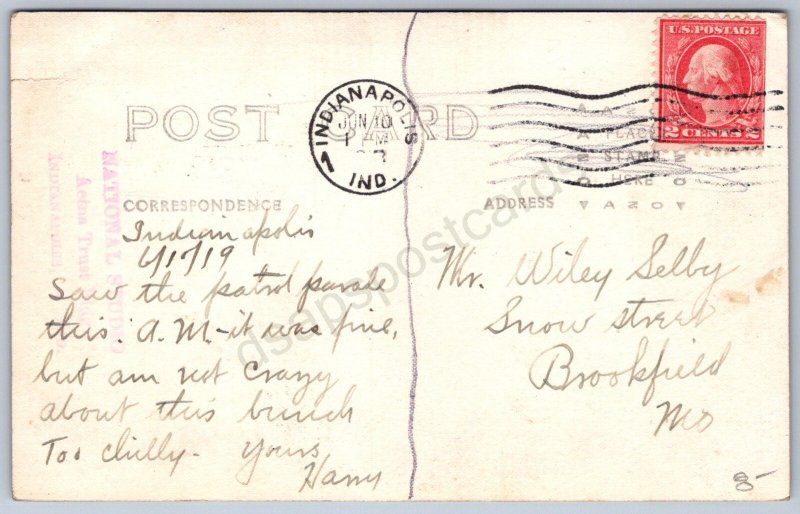 K36/ Indianapolis Indiana RPPC Postcard c1920s Des Moines Iowa Band 23