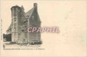 Postcard Old Plessis Tours (Indre et Loire) The Castle (map 1900)