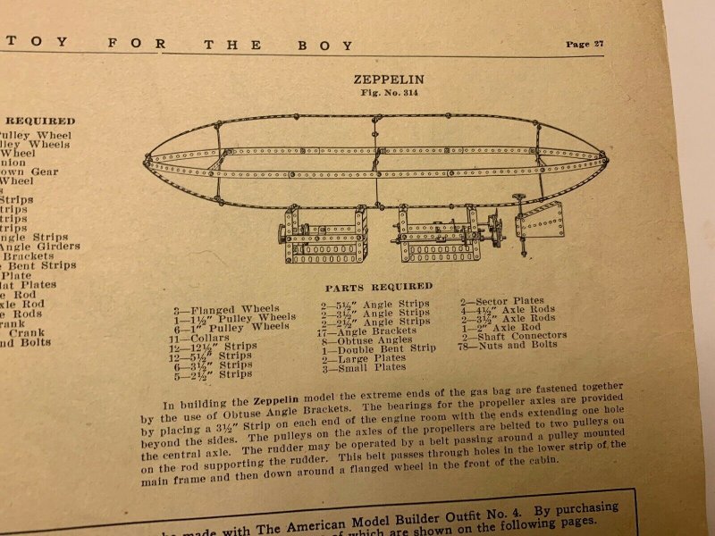 Orig 1916 American Model Builder, American Mechanical Toy Dayton Ohio Catalog