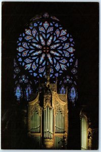 Postcard - Rose Window seen above the organ, St. Patrick's Cathedral - New York