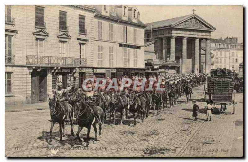 Saint Germain en Laye Old Postcard The 11th squadron in breastplates (militar...