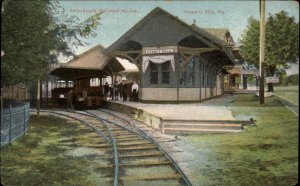 Summit Hill PA Switchback RR Train Station Depot c1910 Postcard