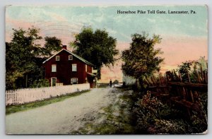 Lancaster PA Horseshoe Pike Toll Gate 1913 To Ostrander WA Postcard B50