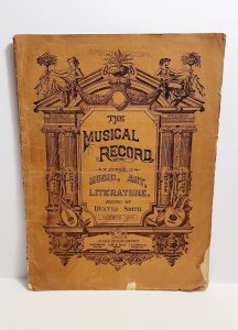 Antique 1889 The Musical Record Boston Oliver Ditson Magazine Sheet Music