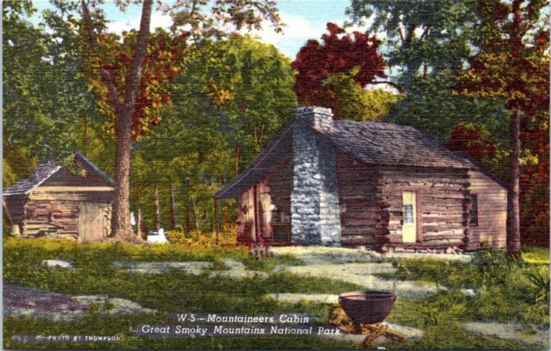 Postcard Great Smokey Mountains -  Mountaineer's Cabin