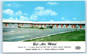 MAPLE SHADE, New Jersey NJ ~ Roadside BEL AIR MOTEL 1950s  Postcard