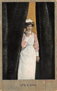 It's a Girl Nurse Postal Used Unknown 