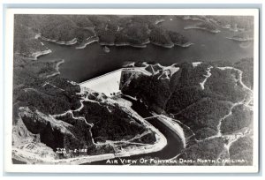 c1940's Air View Of Fontana Dam North Carolina NC Vintage RPPC Photo Postcard