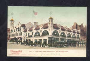 SPOKANE WASHINGTON DAVENPORT'S RESTAURANT 1906 ADVERTISING POSTCARD