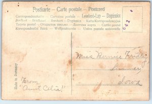 c1910s Germany Generic Unique Art Flower Embossed Layered Postcard Textured A279