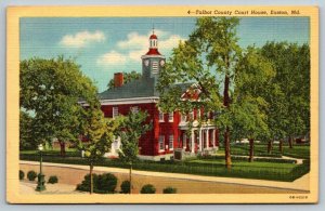 Talbot County Court House  Easton   Maryland   Postcard  1960