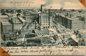 Vtg Postcard 1905 UDB The Anheuser-Busch Plant Saint Louis Missouri MO USA