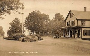 Dublin NH The Oval The Gleason Store Post Office Gas Pump Real Photo Postcard