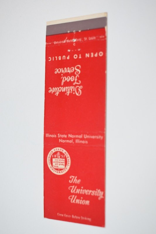 Illinois State University Normal IL 20 Front Strike Matchbook Cover
