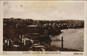 PC CPA LEBANON, BEYROUTH, VUE PRISE, Vintage REAL PHOTO Postcard (b23041)