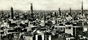 Panoramic Bird's Eye View Cairo Egypt RPPC Photo c1910 Antique Postcard 