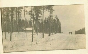 Cass Lake Minnesota Winter Scene 1910 RPPC Photo Postcard 20-1365