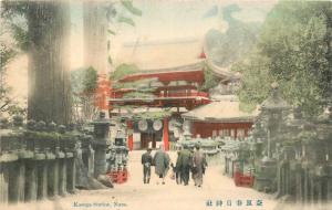 C-1910 JAPAN Kasuga Shrine Nara hand colored postcard 3350