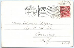 1904 Geneva Switzerland Place Neuve Theatre Square Trolley Car Excelsior Ad A374