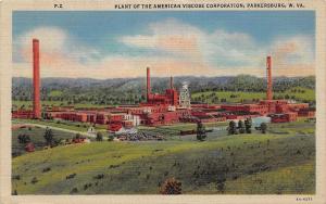 B58/ Parkersburg West Virginia WV Postcard 1946 American Viscose Corp Factory