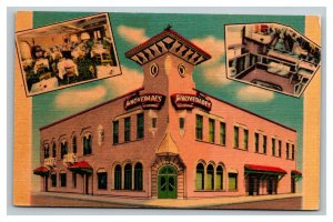 Vintage 1940's Postcard Las Novedades Spanish Restaurant Ybor City Tampa Florida