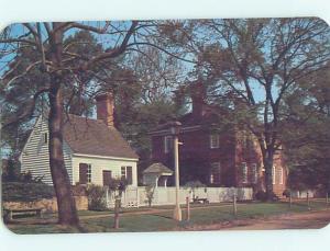 Pre-1980 GEORGE WHYTHE HOUSE Williamsburg By Newport News & Hampton VA c9641