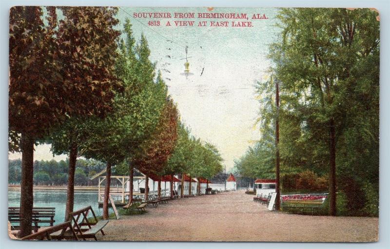 Postcard AL Birmingham Souvenir A View at East Lake Buildings 1907 B03