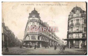 Old Postcard Orleans rue de la Republique and rue Bannier