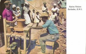 barbados, B.W.I., Native Potters at Work (1960s) Postcard