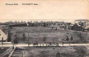 Pocassett Massachusetts Wenaumet Bluffs Birdseye View Antique Postcard K77866