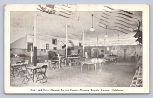 J97/ Lawton Oklahoma Postcard c40s Army Navy Masonic Service Center 311