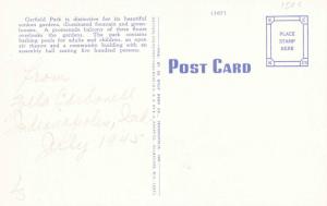 Sunken Garden, Garfield Park, Indianapolis IN c1945 Vintage Postcard F11