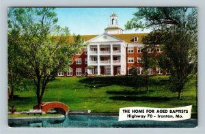Ironton MO, The Home For Aged Baptists, Chrome Missouri c1959 Postcard